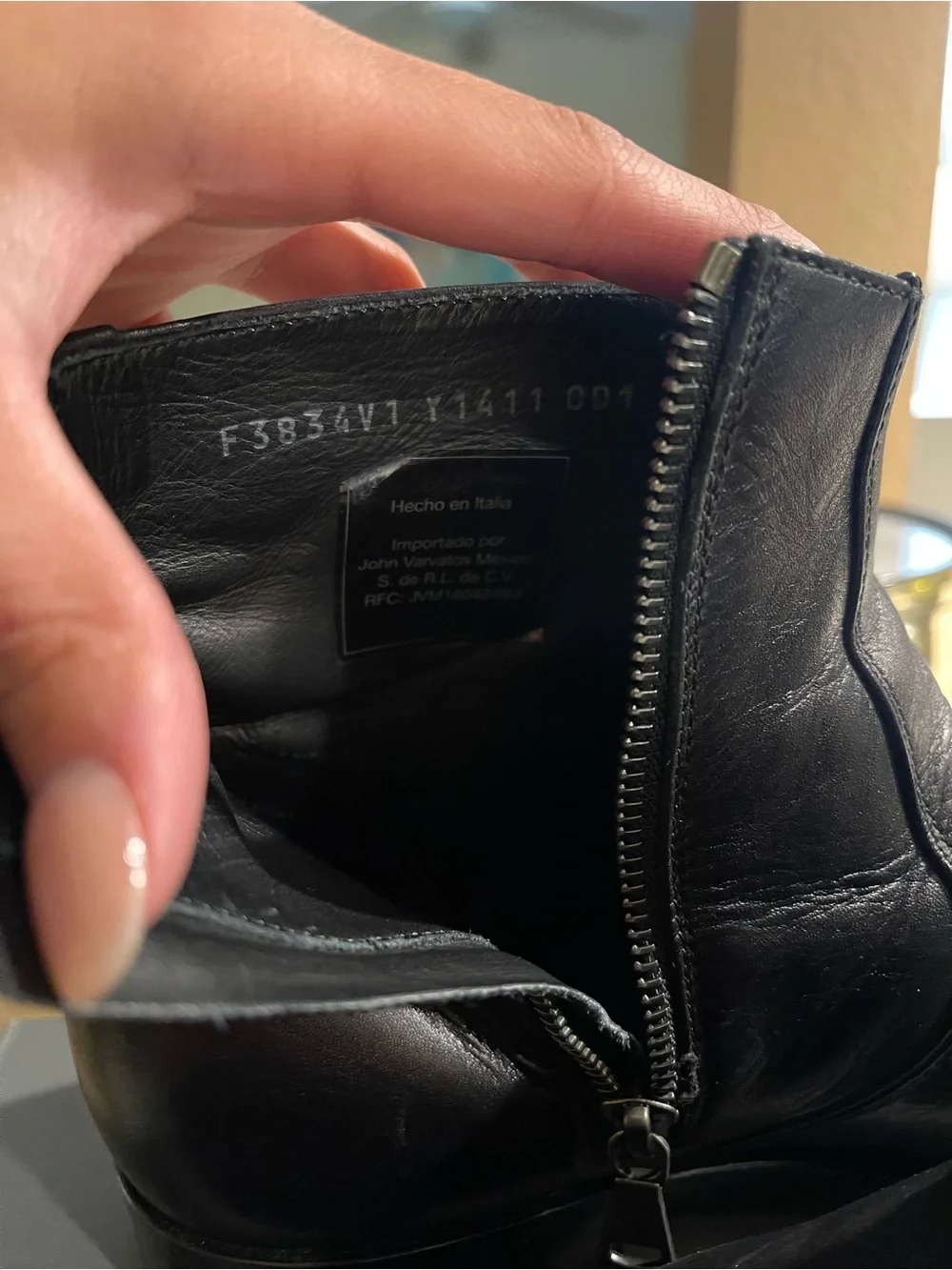 John Varvatos Black Leather Chukka Boots